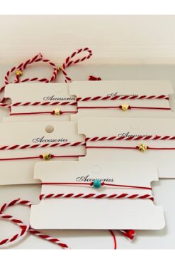 KOALA COMPANY 10 LU SET KIRMIZI İP + MARTENİÇKA BİLEKLİK HER MODELDEN 2 ŞER TANE 10 KART 20 BİLEKLİK