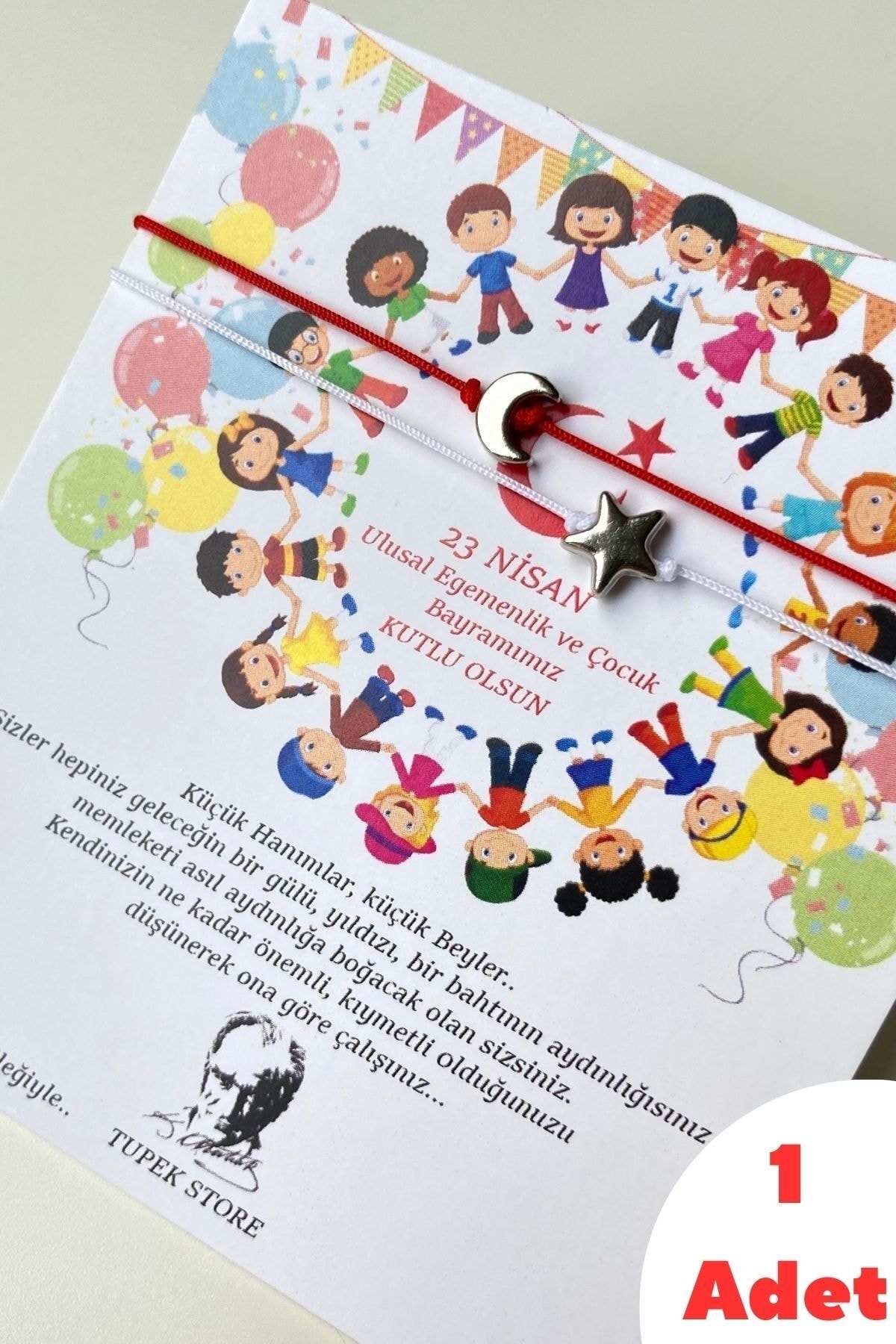 Tupek Store 23 Nisan Ay Ve Yıldız Hediye Şans Bileklik
