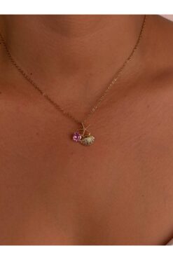 Furtek Aksesuar Deniz Yıldızı Deniz Kabuğu Çelik Gold Kolye Zarif Beach Minik Zirkon Zincir Hediyelik