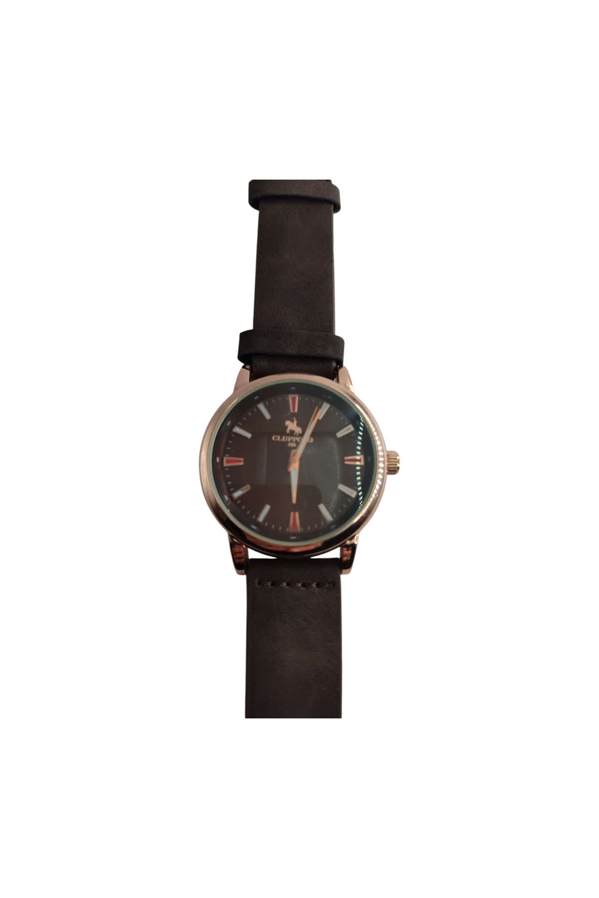 Bay Emir POLO CLUP ÇELİK GÖVDE DERİ KORDON ERKEK KOL SAATİ - Görsel 2