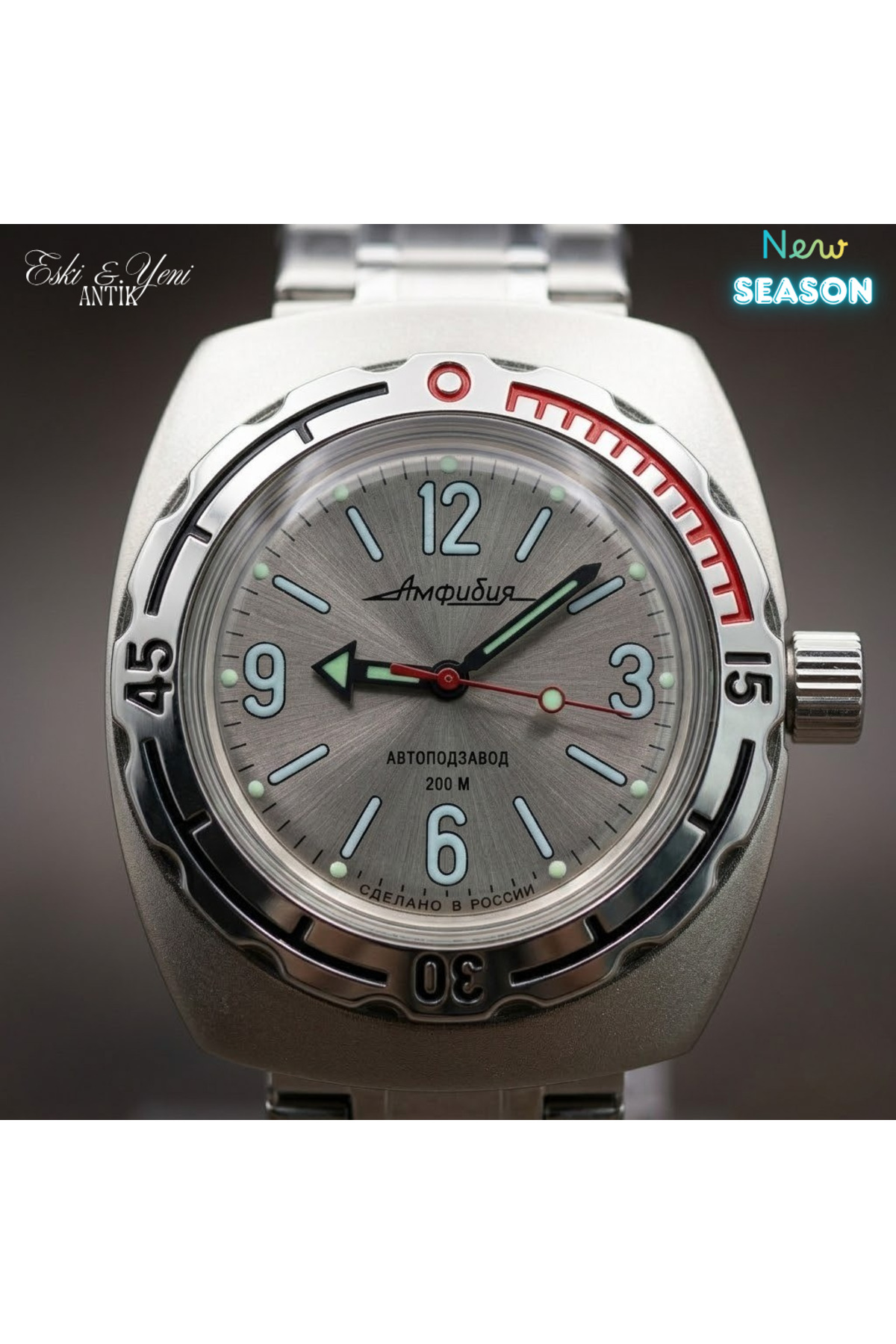 ESKİ YENİ ANTİK Vostok Komandirskie Yeni Sezon Bej Kadran 31 Taşlı Otomatik Saat - Görsel 2