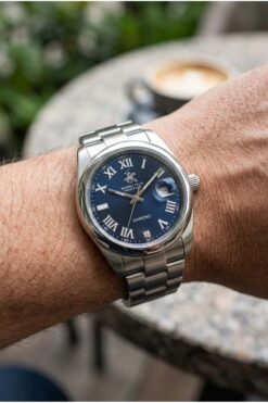 Beverly Hills Polo Club Gerçek Pırlantalı Erkek Kol Saati | 41 mm Çelik Kasa, Dolma Kalem Hediyeli