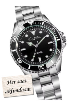 lazerizi Kişiye Özel Ekranında İsim Yazılı Erkek Saati