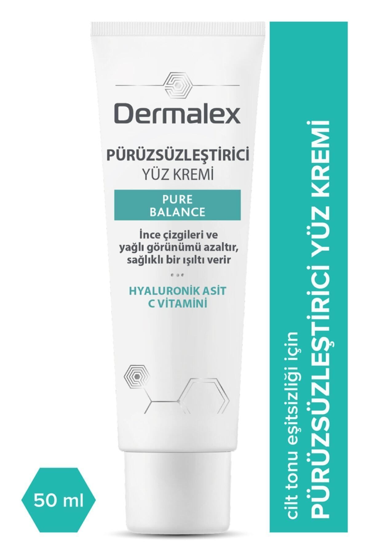 dermalex Pure Balance Pürüzsüzleştirici ve Aydınlatıcı Etkili Yüz Kremi 50ml