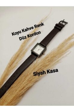 LOOKUP Kadın Kol Saati Koyu Kahve Renk Kordon Yeni Sezon Vintage