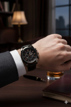 SPECTRUM PREMİUM Yeni Sezon Suni Deri Kordon Roma Rakam Detaylı Erkek Kol Saati