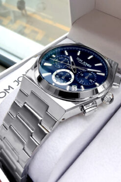 Tom Jones Orijinal Erkek Kol Saati Su Geçirmez Gümüş Renk Çelik Kordon Gtje2098c1