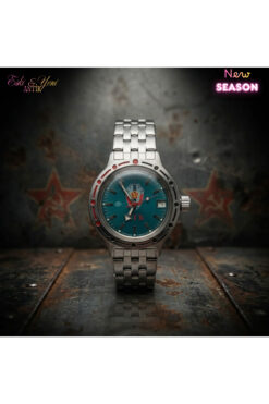 ESKİ YENİ ANTİK Vostok Amphibia KGB Petrol Yeşili Otomatik Saat – Yeni Sezon Model