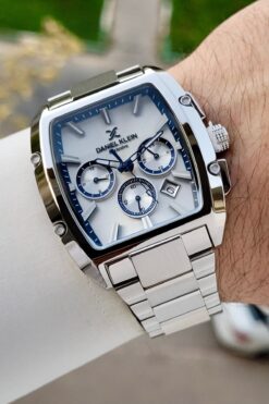 Daniel Klein Kenarları Lacivert Kordonu Gümüş Renk İç Göstergeleri Aktif Erkek Kol Saati