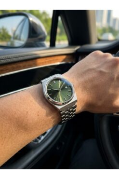 Leerybee Klasik Çizgi Metal Kordon Minimalist Unisex Saat