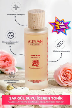 AURAN Saf Gül Hidrosolü, Cilt Bakım Toniği Pure Rose Hydrosol 100ml