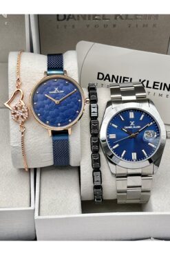 Daniel Klein Erkek kadın Çelik Bilezik 2 li Sevgili Kol Saati-BİLEKLİK HEDİYE