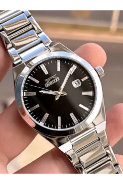 Slazenger Fssl.09.2189.1.02 Çelik Kordon Kararma Renk Atma Yapmaz 5 Atm Su Geçirmez Doğaltaş Bileklik Hediye