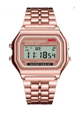 ZAVİRA Retro Klasik Dijital Spor Unisex Kol Saati Metal