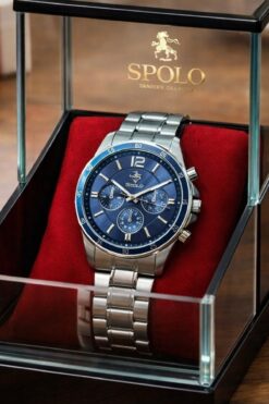 S.POLO HEDİYELİK ÇELİK KORDON GÜMÜŞ RENK ERKEK KOL SAATİ SEVGİLİLER GÜNÜ HEDİYESİ BABALAR GÜNÜ HEDİYESİ