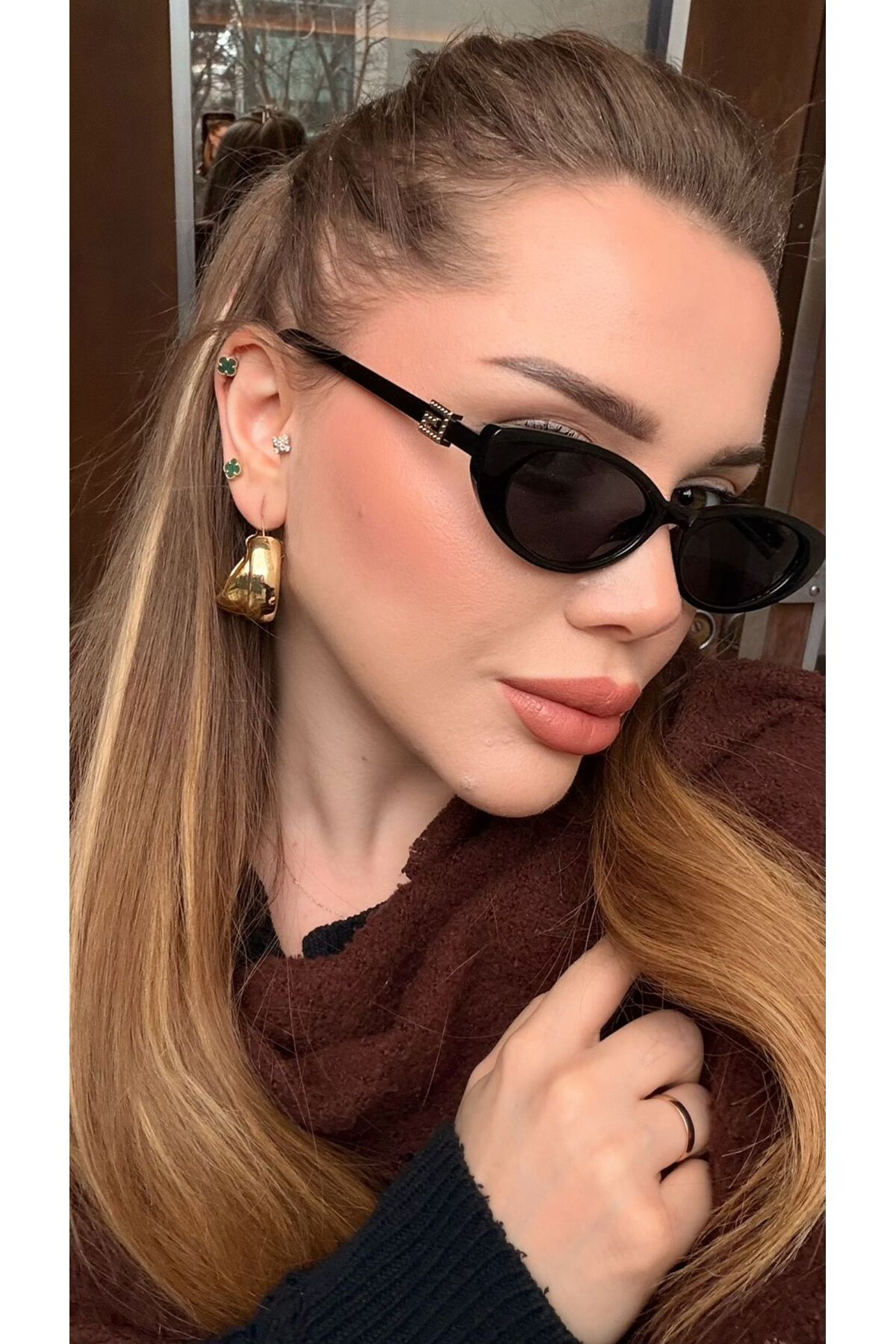 ZENIT GG SİYAH RENKLİ CATEYE KADIN GÜNEŞ GÖZLÜĞÜ | 56 EKARTMAN - Görsel 2