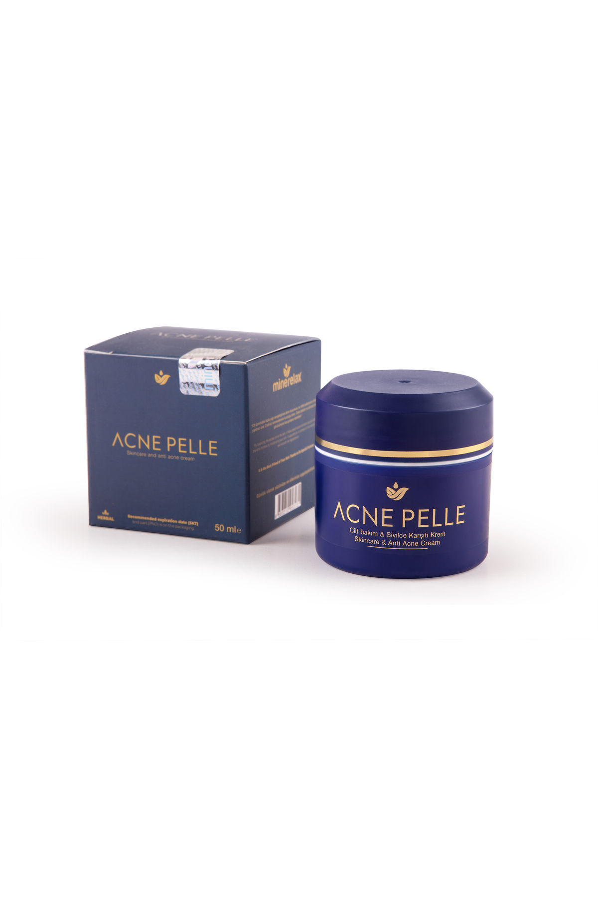 Minerelax ACNE PELLE % 100 Doğal Koruyucu İçermeyen Bitkisel Akne Sivilce ve Cilt Bakım Kremi 50ml