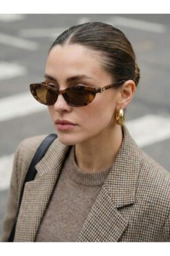 TomyHelf Leopar Kahve Vintage Tarz Güneş Gözlüğü