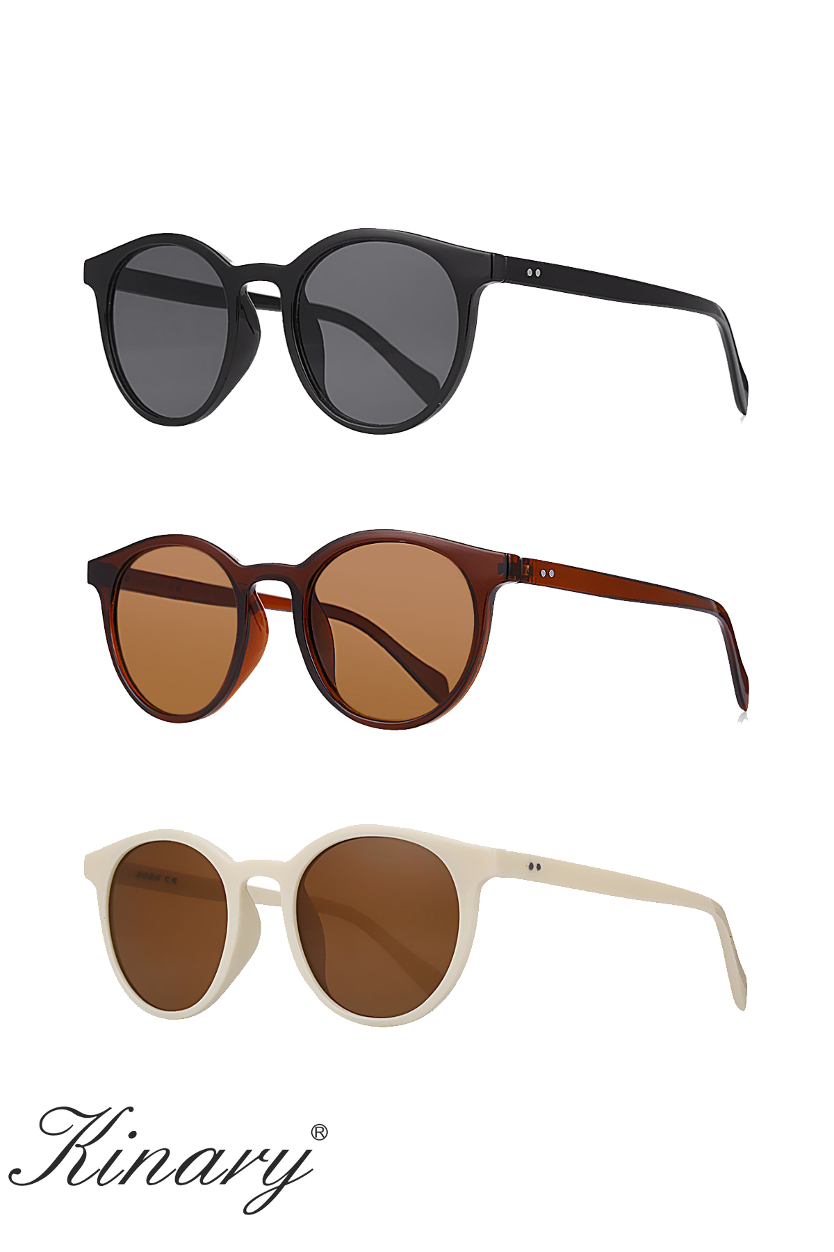 Kinary Uv400 Göz Koruyucu Unisex Güneş Gözlüğü 3'lü Fırsat Seti 2026