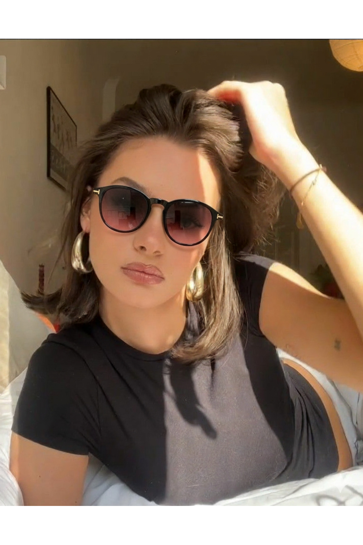 LOOKUP GÜNEŞ GÖZLÜĞÜ UV400 KORUMALI UNİSEX YENİ SEZON VİNTAGE KILIF VE SİLME BEZİ HEDİYELİ POLİCARBON CAM