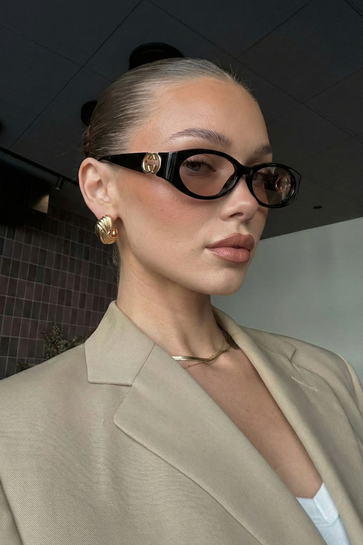 Eyesofia Geranyum Siyah Nude Uv400 Korumalı Ultra Hafif Kadın Güneş Gözlüğü