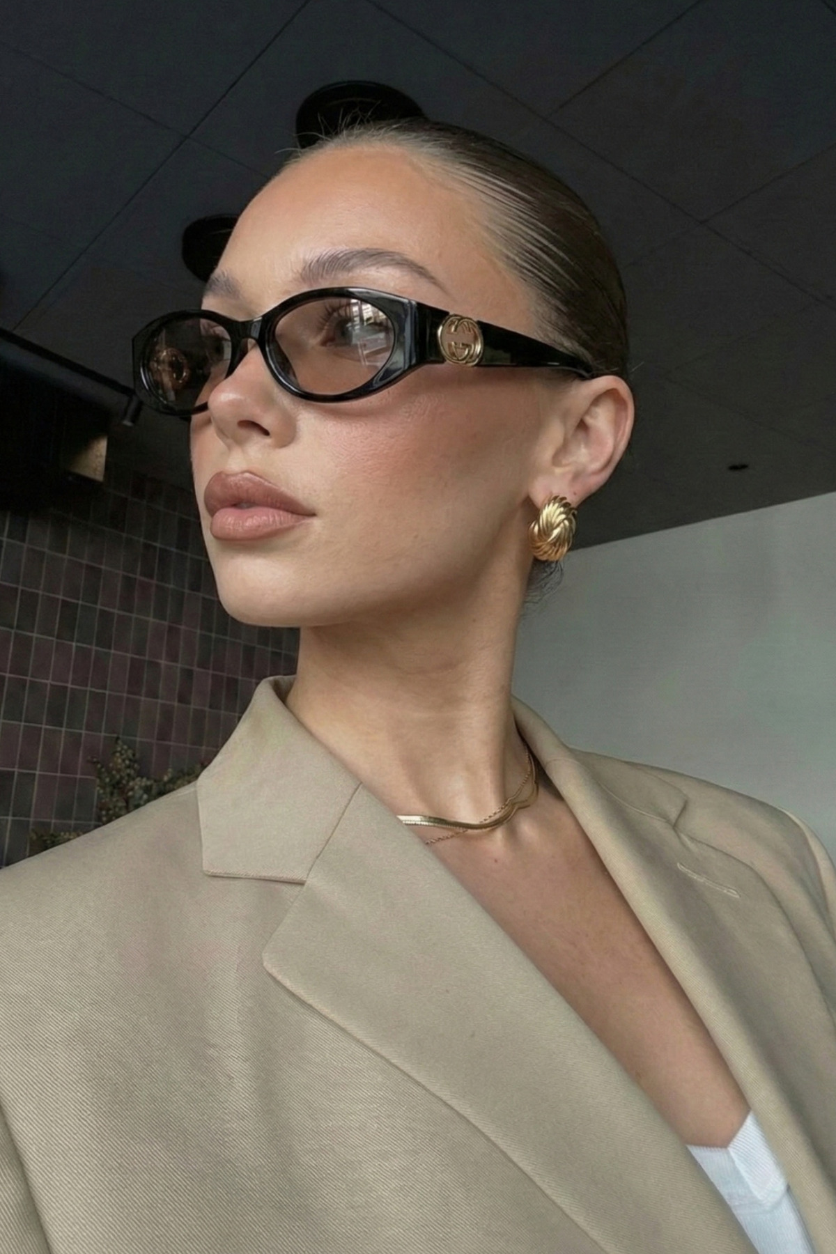 Eyesofia Geranyum Siyah Nude Uv400 Korumalı Ultra Hafif Kadın Güneş Gözlüğü - Görsel 2