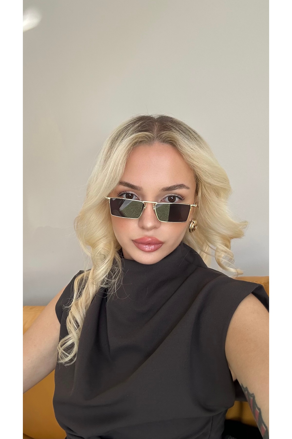 Angel Eyes Siyah Vintage Kadın Güneş Gözlüğü Yw-0010e