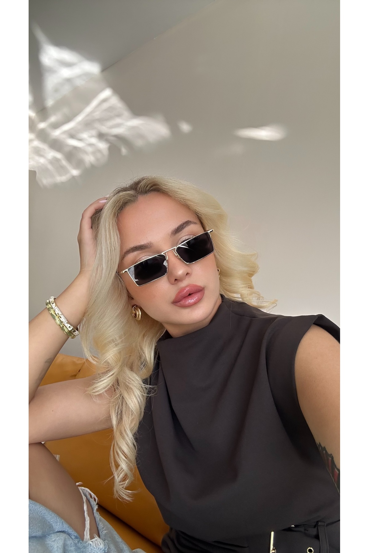 Angel Eyes Siyah Vintage Kadın Güneş Gözlüğü Yw-0010e - Görsel 2