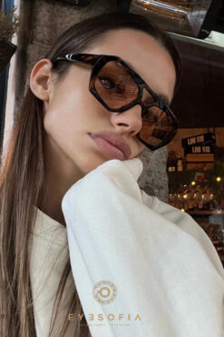 Eyesofia Wuhle Leopar Nude Kahverengi Unisex Güneş Gözlüğü