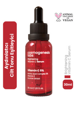 Cosmogenesis Labs C Vitamini Serum 30ml – Aydınlatıcı, Pürüzsüzleştirici, Ince Çizgi Azaltıcı Vegan (%5 VİTAMİN C)