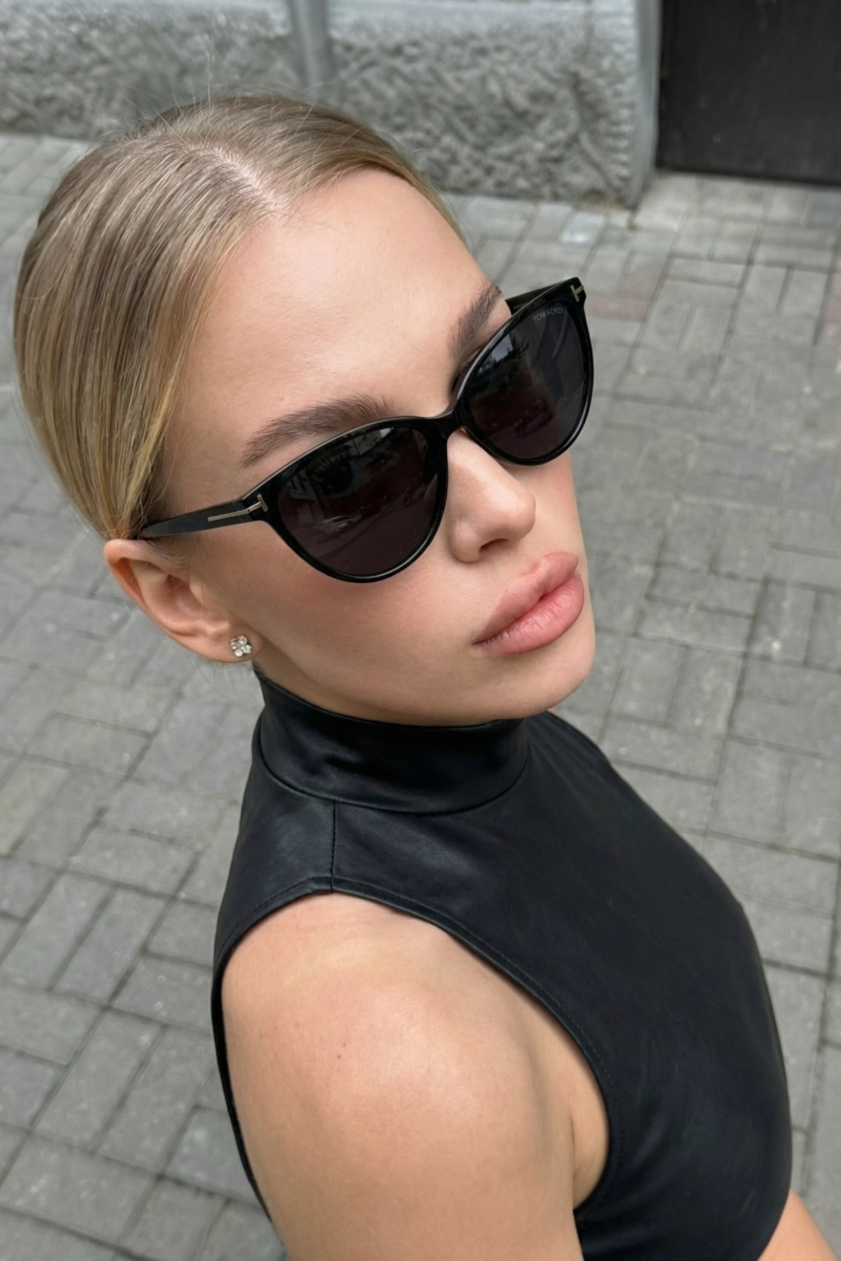 Eyesofia Carolıne Kadın Cat Eye Siyah Güneş Gözlüğü - Görsel 2