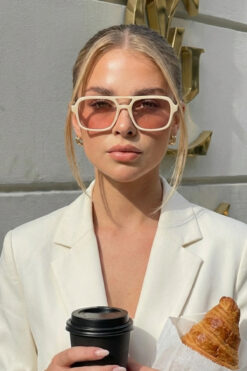 Eyesofia Swanky White Breeze Pink Uv400 Filtreli Ultra Hafif Güneş Gözlüğü