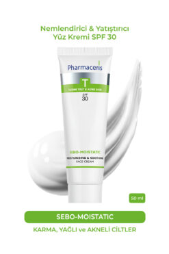 Pharmaceris Sebo-Moistatic SPF 30 | Nemlendirici & Yatıştırıcı Yüz Kremi (50 ml)