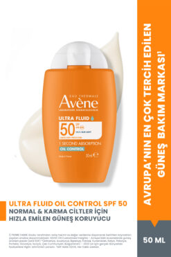 Avene Ultra Fluid Oil Control SPF 50 Yağlı Ciltler İçin Çok Yüksek Korumalı Güneş Kremi 50 ml