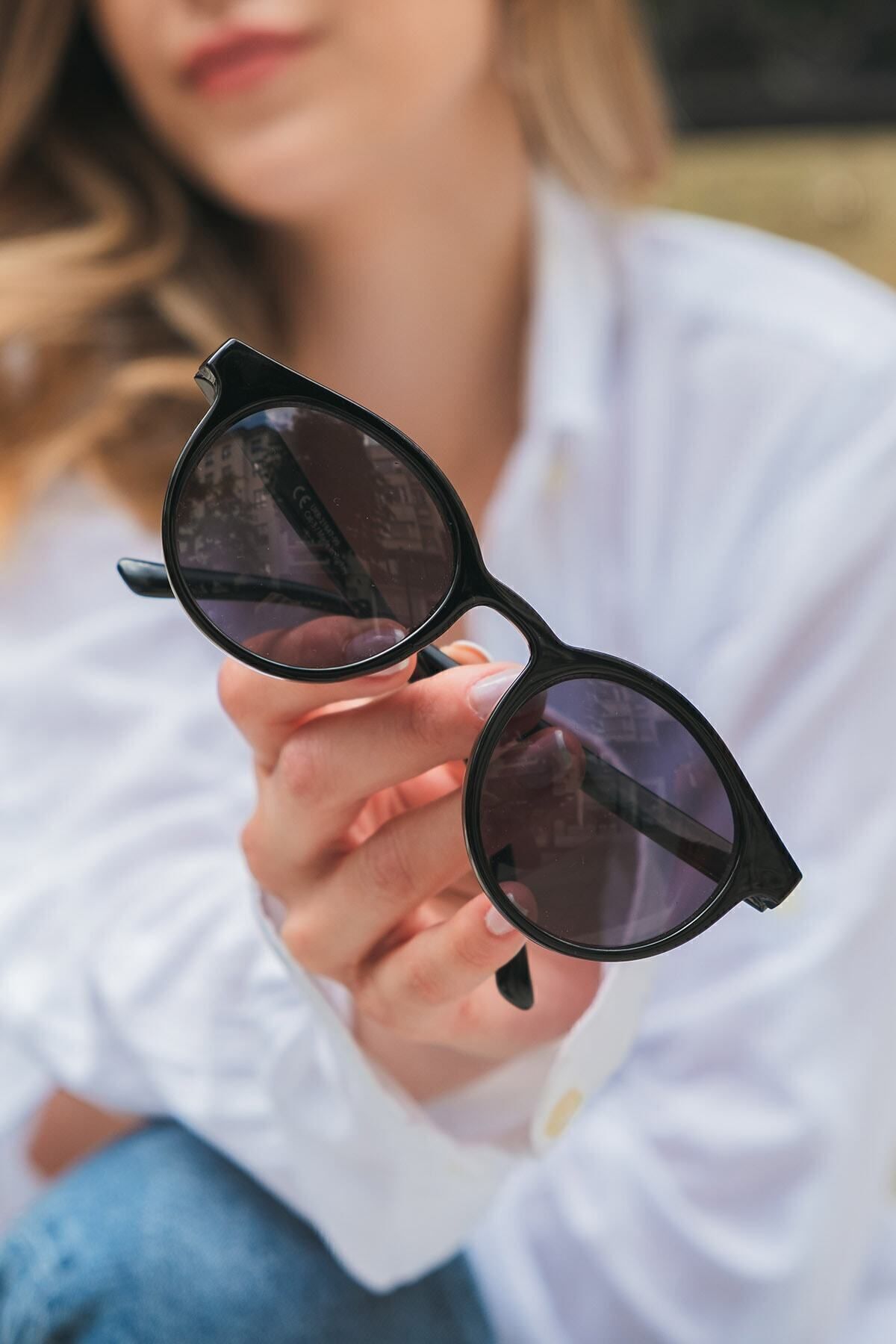 Monvago Mv 19886-4 Siyah Oval Unisex Güneş Gözlüğü - Görsel 3