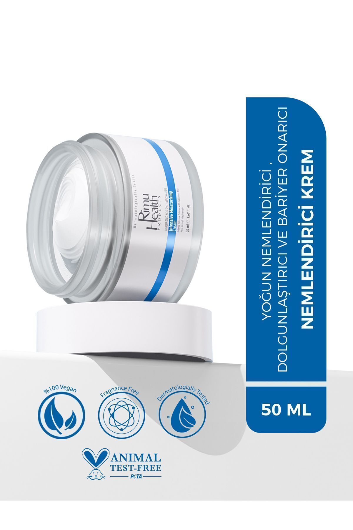 Rimu Health Products Su Bazlı Moisturizer Nemlendirici Aydınlatıcı Yüz Kremi 50 Ml ( Hyaluronic Acid - Niacinamide )