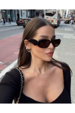 MACERATİ Unisex Vintage Jenner's Güneş Gözlüğü Siyah