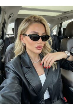 Goldmine Kadın Goldmine's Oval Güneş Gözlüğü UV400 Siyah