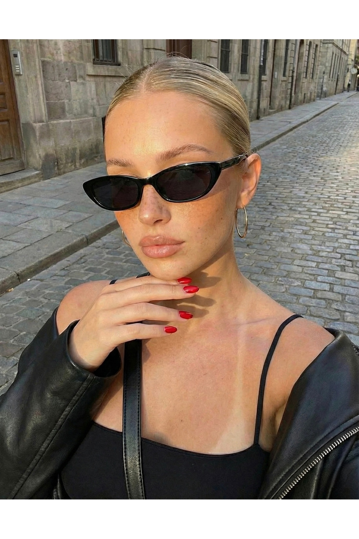 Goldmine Bella Vintage Cat Eye Güneş Gözlüğü Siyah