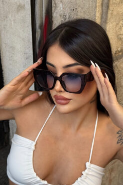 Zzla Praba Kadın Siyah Geçişli UV400 Korumalı Güneş Gözlüğü