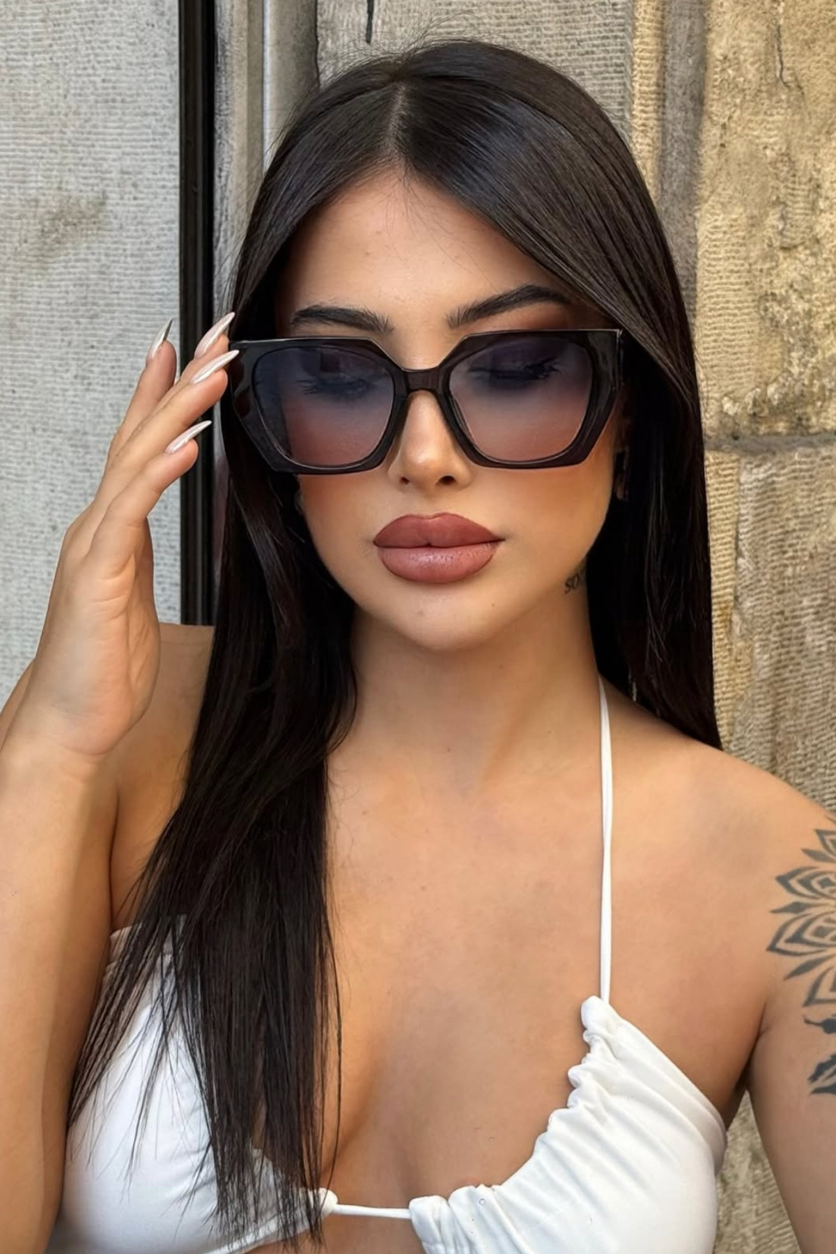 Zzla Praba Kadın Siyah Geçişli UV400 Korumalı Güneş Gözlüğü - Görsel 2