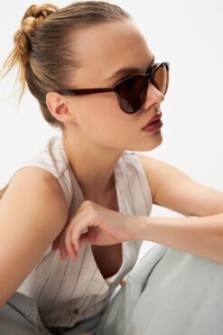 Aqua Di Polo 1987 Portofino Kahverengi Unisex Yuvarlak Güneş Gözlüğü Apsn001302--55 Ekartman