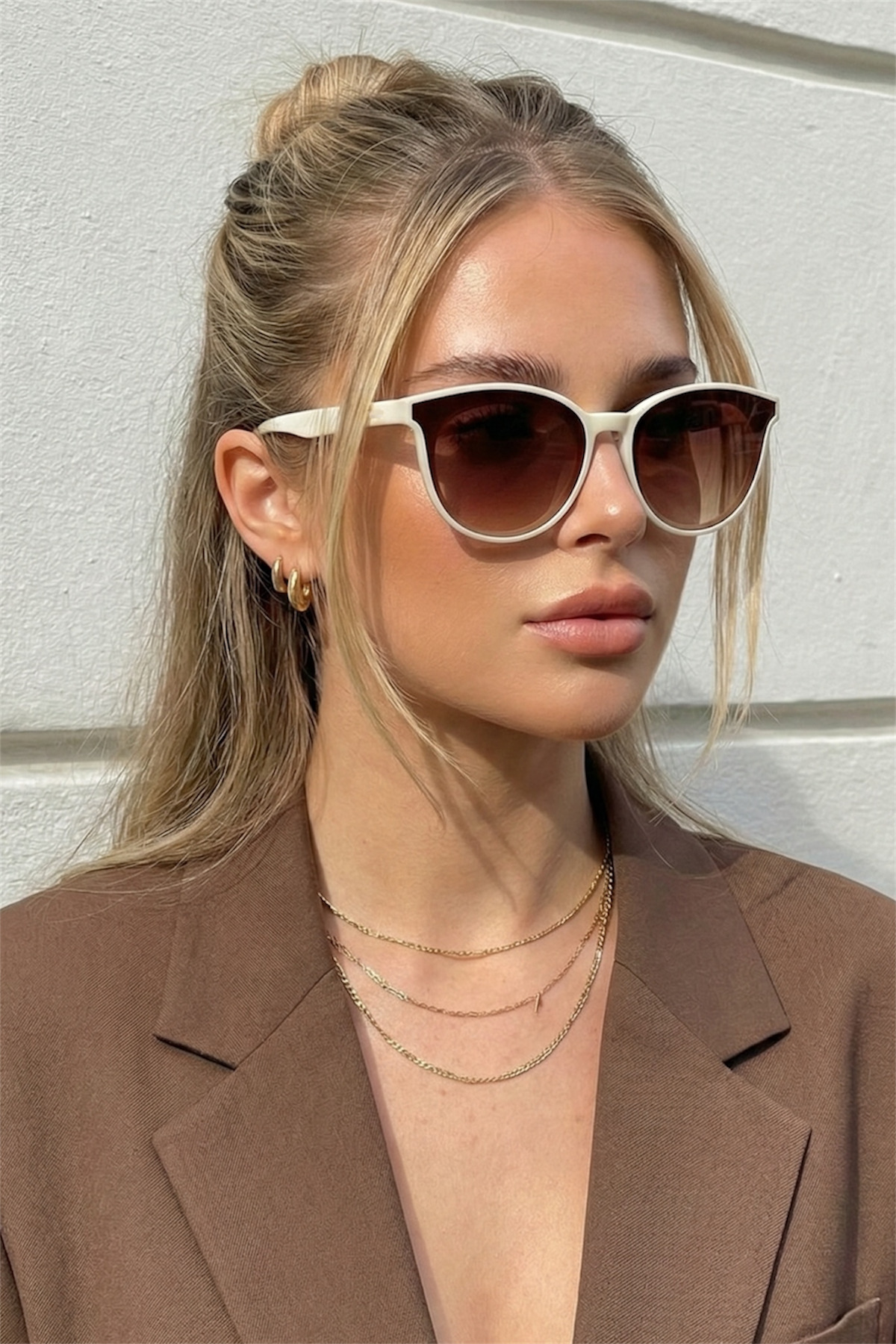 Eyesofia Night Unisex Lüx Sarı Cam Siyah Füme Güneş Gözlüğü