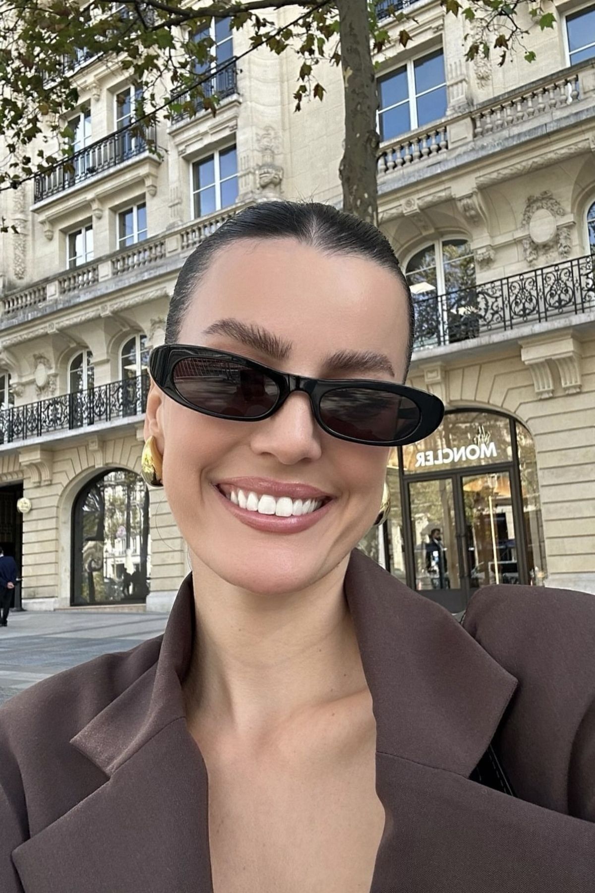 REN EYEWEAR Loren Slim Tasarım Ince Siyah Güneş Gözlüğü Popüler - Görsel 2