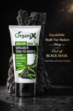 Organix Siyah Nokta Temizleyici Soyulabilir Siyah Yüz Maskesi - Peel Off Gözenek Karşıtı Maske 150 ml