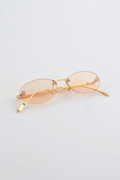 Kapin Fierx Oval Taşlı Tasarım Güneş Gözlüğü - Nude