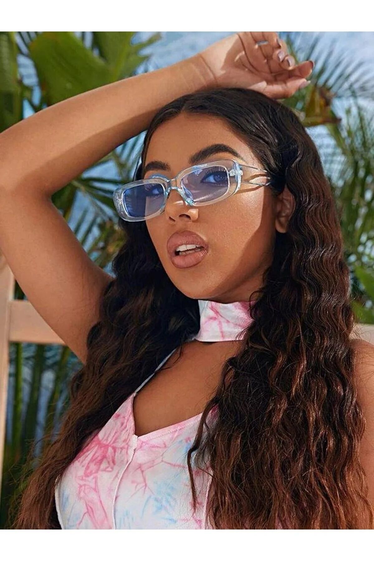 KAMPANİX 3'lü Set Yeni Sezon Yeni Fırsat Pembe Turuncu Mavi Camlı Unısex Güneş Gözlük Seti - Görsel 3