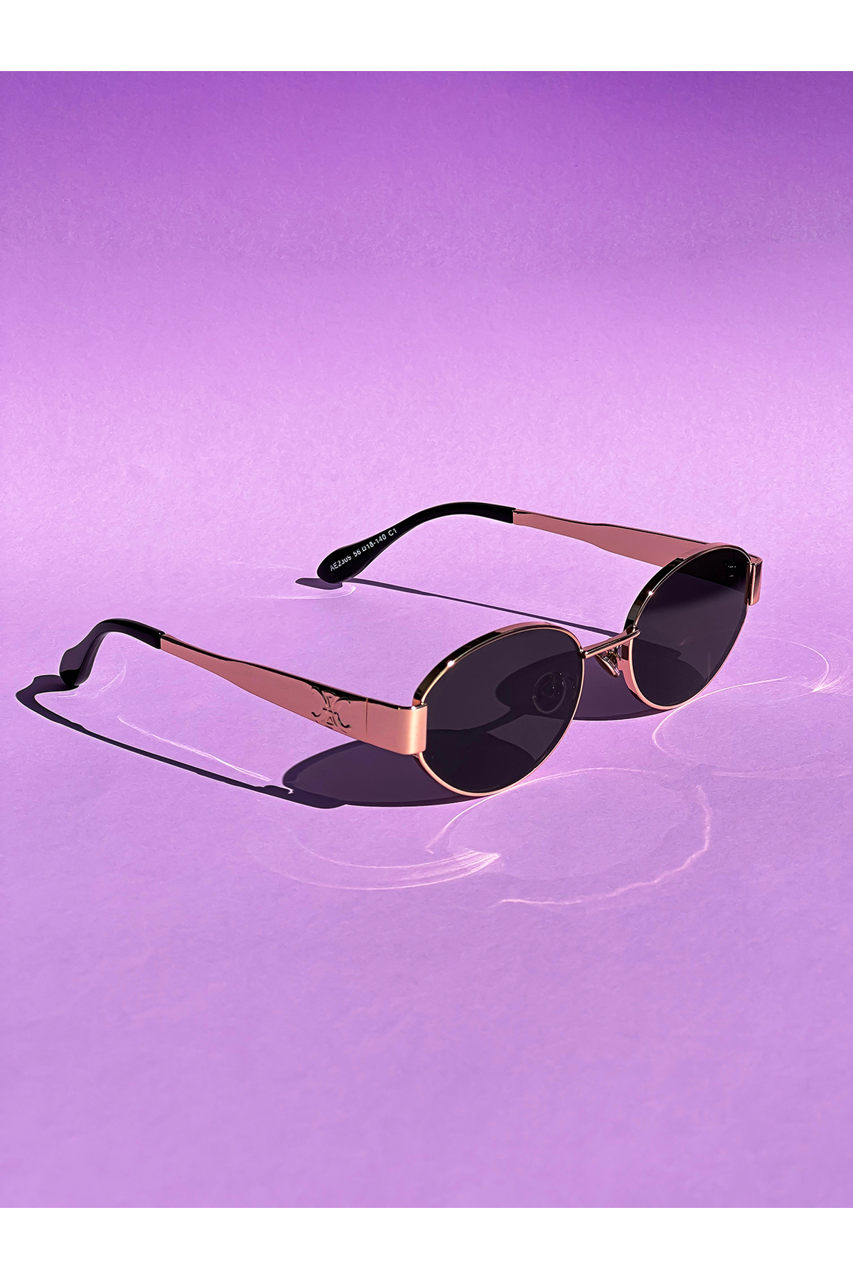 BRILLIAEYEWEAR Nadia Metal Tasarım Güneş Gözlüğü Uv-400 Korumalı Cam - Görsel 3