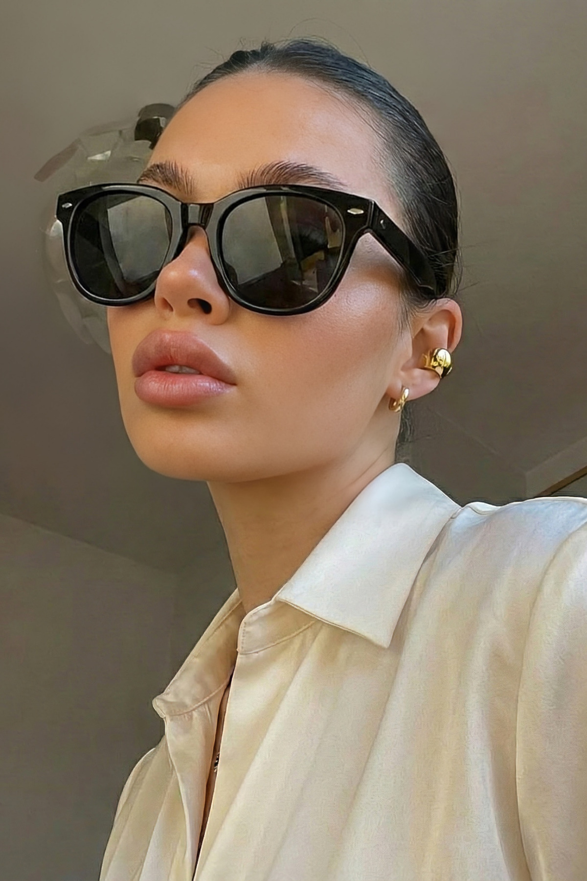 Eyesofia Mimosa Unısex Siyah Güneş Gözlüğü - Görsel 2