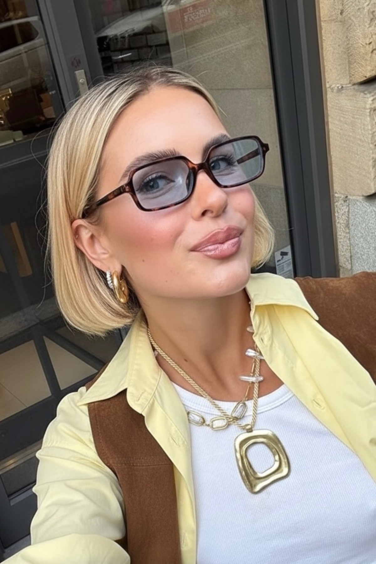 REN EYEWEAR MİUX LEOPAR MAVİ KARE GÜNEŞ GÖZLÜĞÜ KADIN MODERN YENİ SEZON - Görsel 2